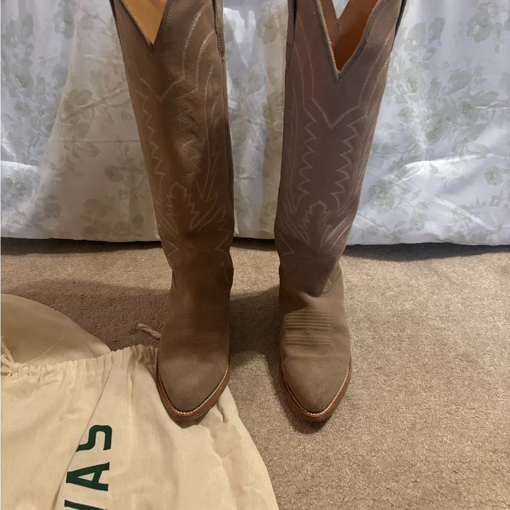 TECOVAS- Abby Suede Cowboy Boots